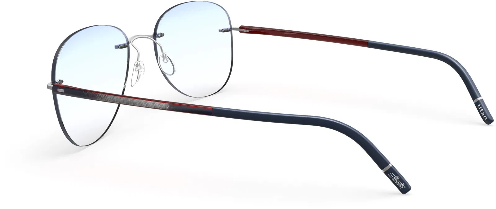 Silhouette The Wave Color Groove Demo Rimless 5567 Eyeglasses - view 99